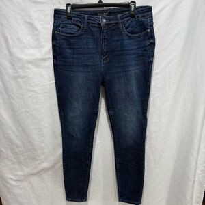 Judy Blue Skinny Jeans Women’s 15/32 Dark Wash Stretch Denim High Rise Plus Size